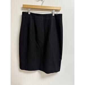 Pappagallo Women’s‎ Skirt Black 100% Wool Lined Vintage Career Office 30” Waist